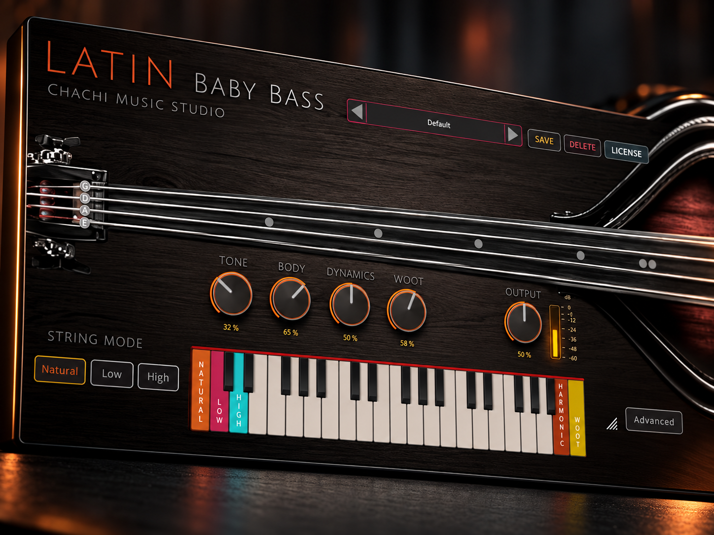 Latin Baby Bass High String mode