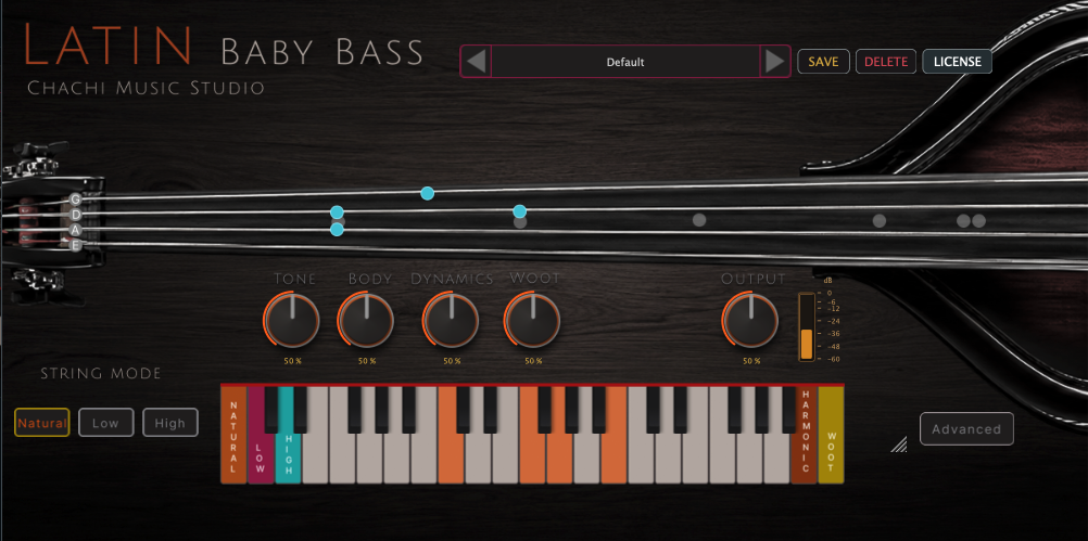 Latin Baby Bass physical string modes